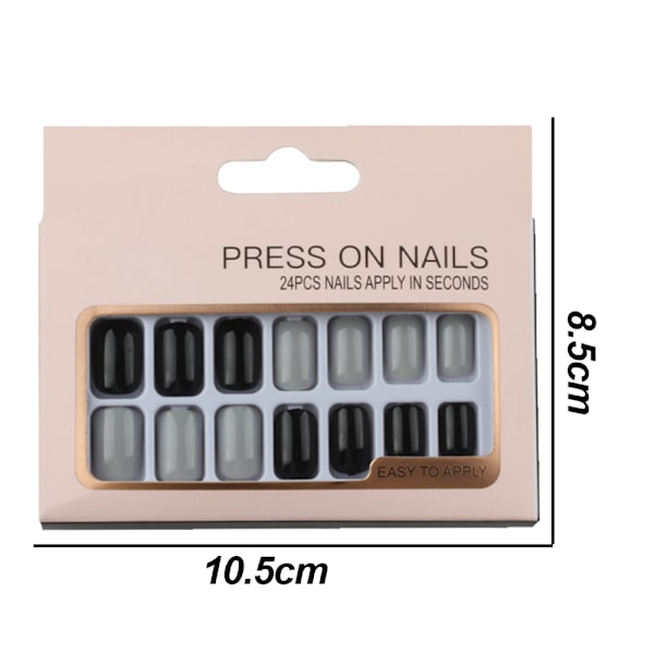 24st lösnaglar falska naglar nageltips kit cover för style 4