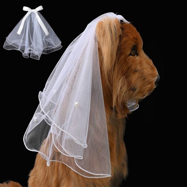 Pet Bröllopsslöja Hundslöja VIT white