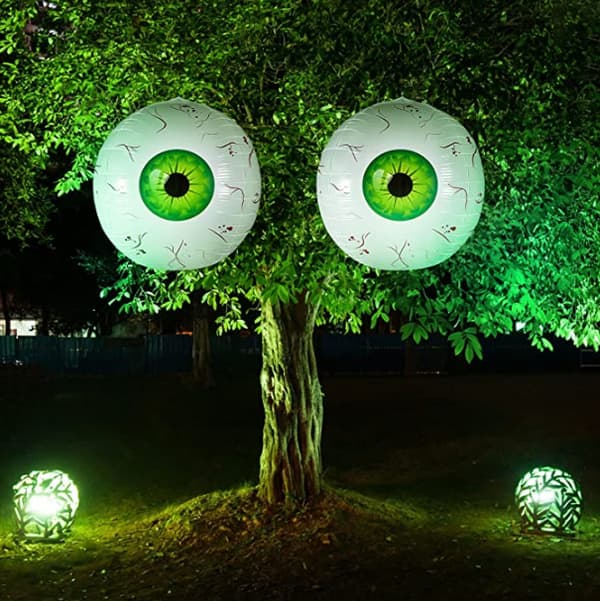 20 stk. Halloween Øjeæble Balloner Rød Grøn Blå Øjeæble green