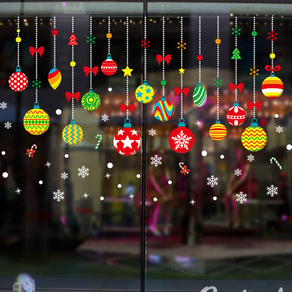 Jul Väggdekal Jultomten Älg Juldekal style5