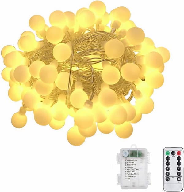 Valonauha, jouluvalot, IP42 vedenpitävä 8 tilaa (6M 40LED)