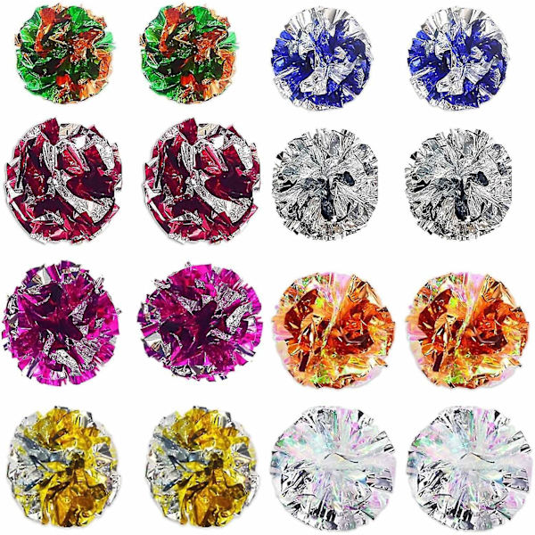 15-pack Mylar Crinkle Balls för kattleksaker