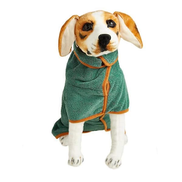 Hund tørrefrakke badekåbe håndklæde, mikrofiber materiale hurtigtørrende super absorberende hundebadekåbe, kæledyr hurtigtørrende fugtabsorberende med justerbar
