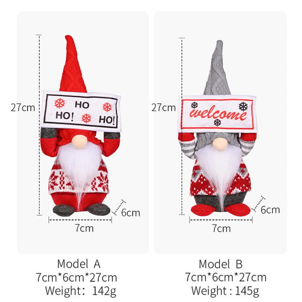 Julbräda plysch ansiktslös docka Gnome dvärg prydnadsdekor 1