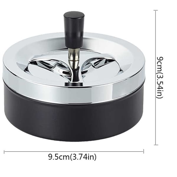 9,5*9cm portabelt matbord runt askkopp med lock