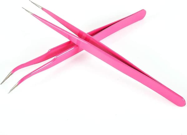 2 stk. Nail Art Pincet Lige Buet Øjenvippe Spidse