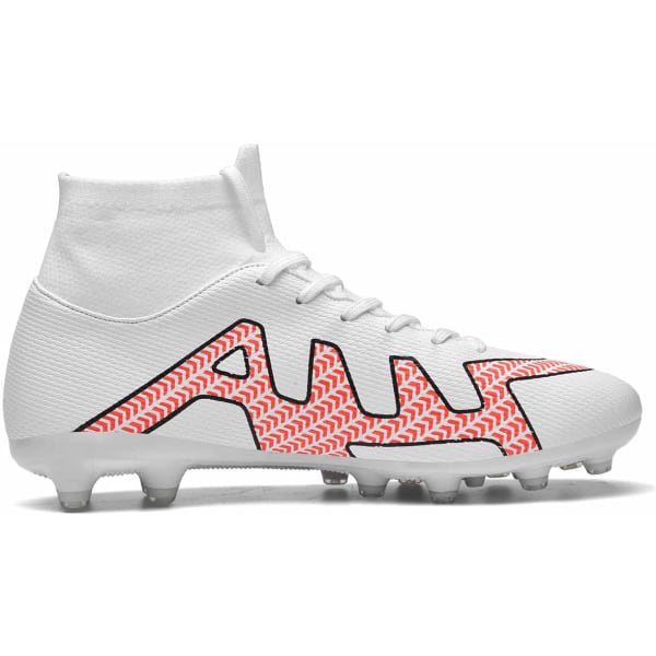 Fotbollsskor Herr Outdoor High Top Spike Ceats Fotbollsskor Professionell friidrott träningsskor white EU38
