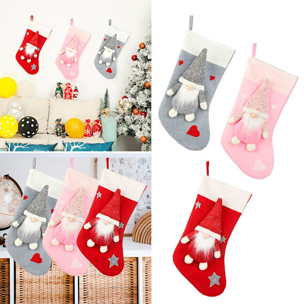 Julestrømper Santa Claus GRÅ