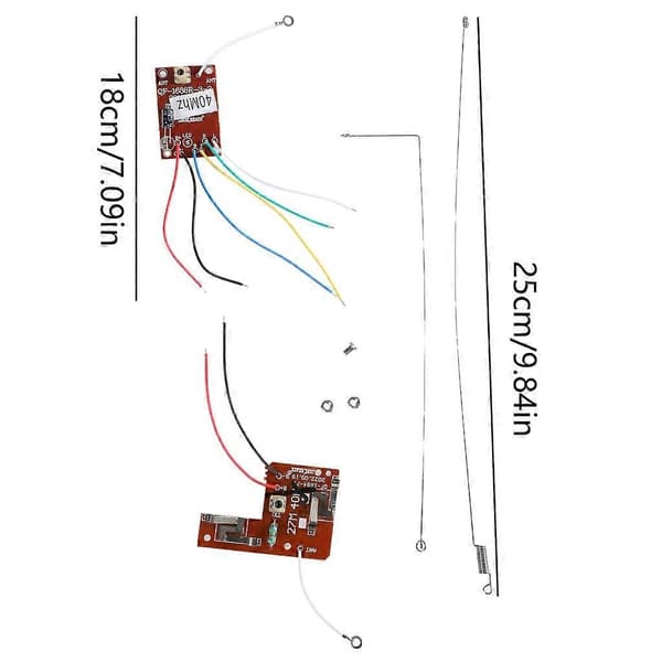 4CH 40MHZ fjernkontrollsender og mottakerkort med antenne for DIY RC bilrobot