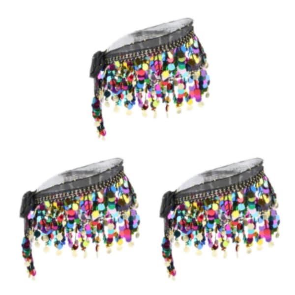 1/2/3 Dampaljetter Perler Mavedanseskørt Hoftetørklæde 3Set