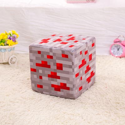 Minecraft Pehmolelu Creeper Musta Steve Ansa Laatikko Tyyny Nukke Red Mineral Light Cube Pillow 20*20*20