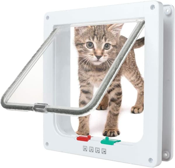 Kattlucka Hundlappar Medium Pvc-dörr Liten kattlucka Kattlappar för W