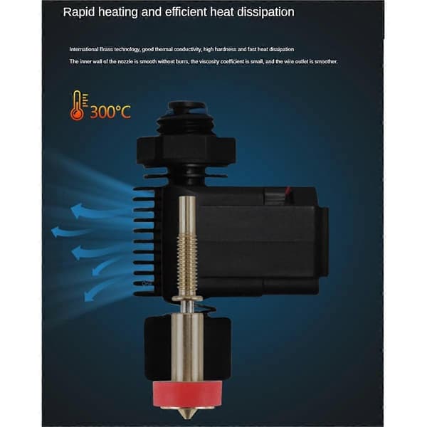 1 stk. messing titanium dyse Heatbreak messing titanium dyse til Hotend ekstruder 0,8 mm
