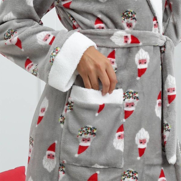 Kvinner løs langærmet glidelås med rund hals Jumpsuit Gray L