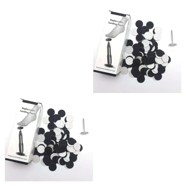 1/2/3/5 Sähköisen jalkaraspin vaihtotyynyt tehokas ja 15mm 150Grit 100 pcs 2PCS