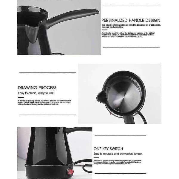 Bærbar elektrisk tyrkisk kaffekande Mokakande til at lave kaffe med varm mælk