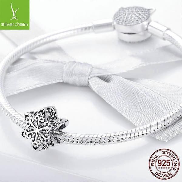 Sterling Sølv Charm Elegant Snefnug