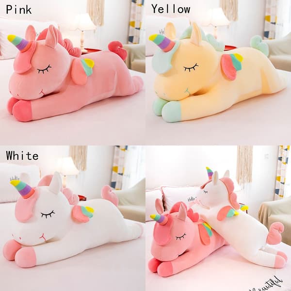 Unicorn Plyschleksak Unicorn Doll VIT 80CM  80cm white 60cm