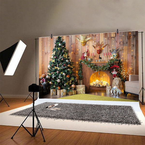 / 5x4ft / 5x3ft jul eldstad bakgrund vinyl dekor 7x5ft