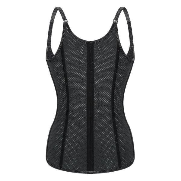 adies stansning Shapewear atex stöd för bröst och bukbälte Black L
