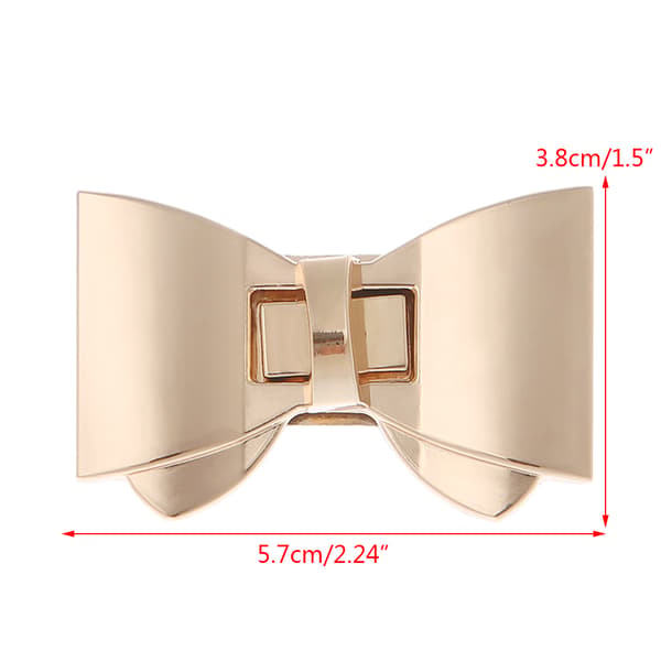 Bowknot Form Spænde Drejelås Twist Lock DIY Læder Håndtaske Taske Hardware