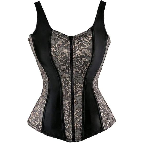 Korsetit naisille Overbust Bustier Top Gothic Sexy Shoulder 2928gray L