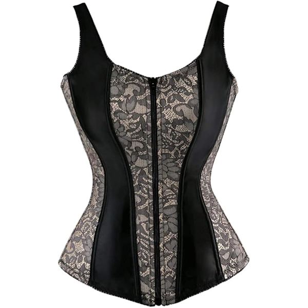 Korsetit naisille Overbust Bustier Top Gothic Sexy Shoulder 2928gray XL