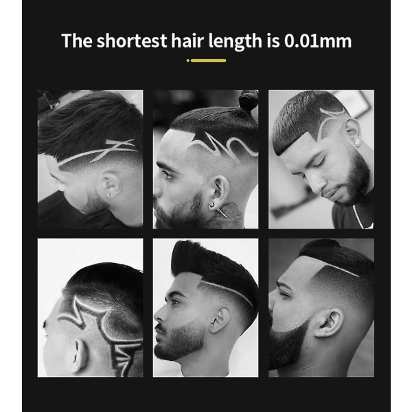 Hårklippare för män, professionella hårklippare Sladdlösa hårklippare Skäggtrimmer Set Uppladdningsbar rakkniv Zero Gap Haircut Groomin gold