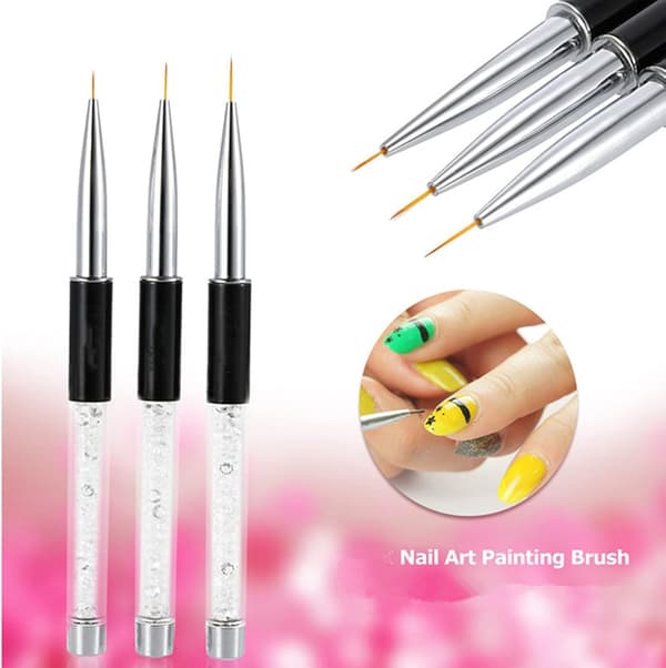Nail Art Penslar Set, 4 st Professionell Nail Art målarpensel