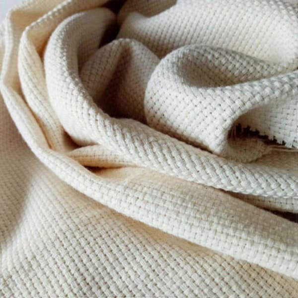2x Handgjort Bomullsgarn Munkväv Punch Needle DIY Broderi Handarbete Tyg 67x50cm