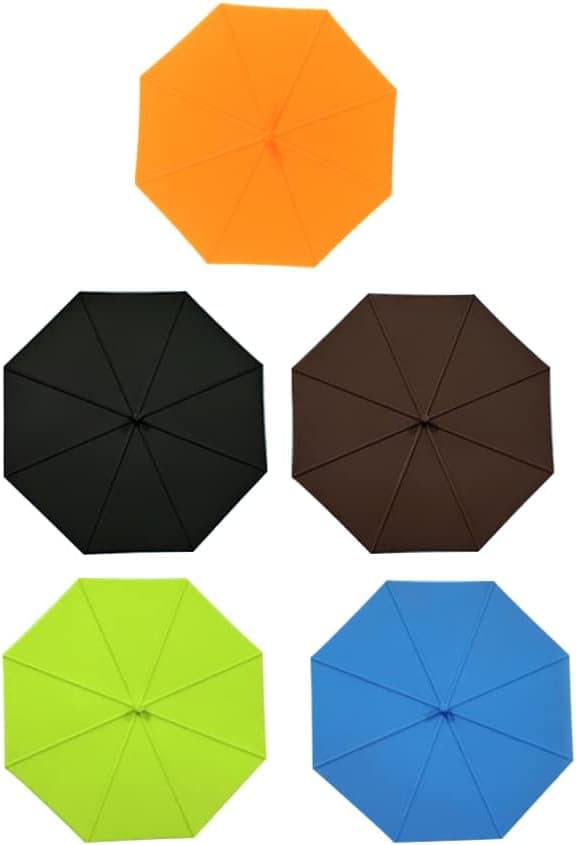 Lock Paraply Cup Covers 5Pack Anti-Silikon för muggar, tekannor, hålla drycker varm eller kall