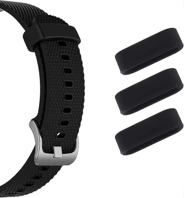 10 stk. Urremsløjfe, Kompatibel med Garmin Vivoactive 3 & Music Sikker Silikonering - (sort)