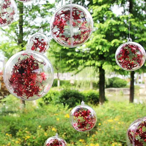 2 rullar Sparkly Star Tinsel Girlander med tråd till jul red