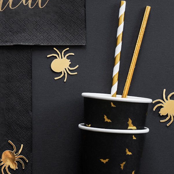 Pappkrus 6stk - Flaggermus, Halloween black
