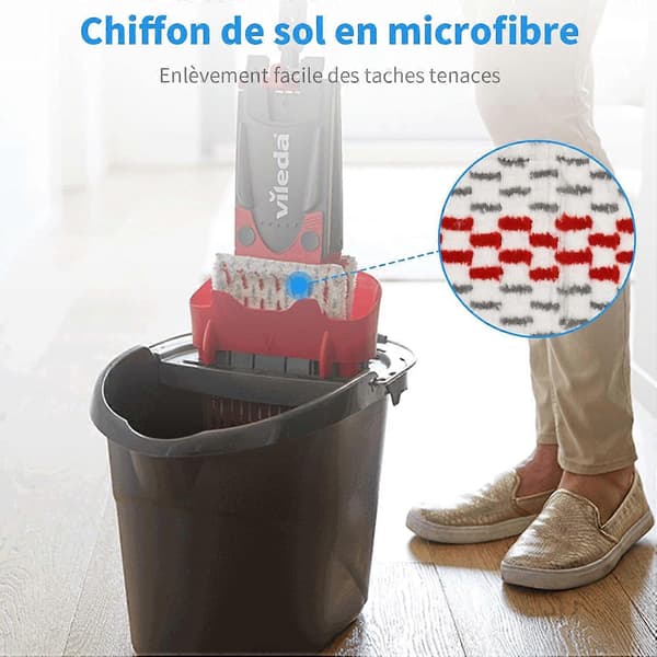 Vileda moppitäyttö / 2 Vileda-moppitäytettä / Vileda Ultramax -täyttö Vileda-lattiamoppijärjestelmiin / kaikille lattiapinnoille