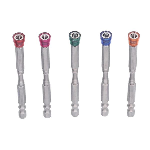 5 STK Magnetisk Ring Skruetrækker Bits 1/4in Sekskant Skaft Legeret Stål Elektrisk Power Driver Bit Sæt