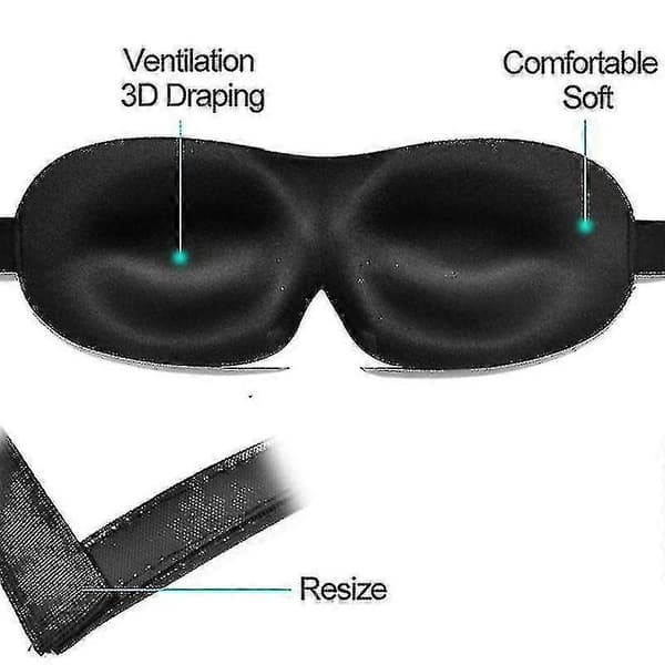 3D Øye Sovemaske Reise Fly Svamp Øyebind Nattdekke