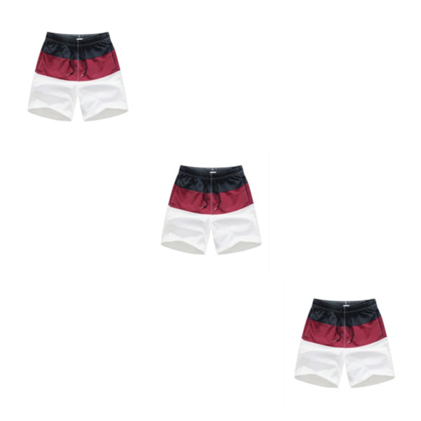 1/2/3/5 Hengittävät ja tyylikkäät miesten shortsit - kesään Wine Red and Black XL,1 3PCS