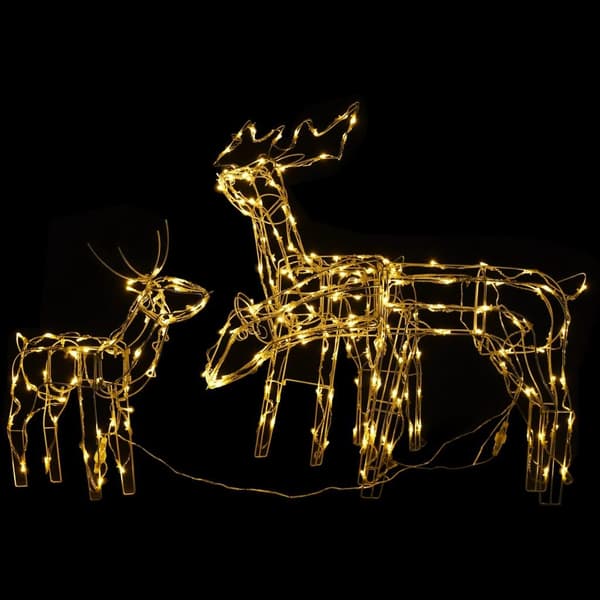 vidaXL Julbelysning med renar 3 delar 229 LED white