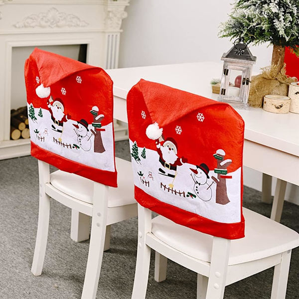 6 stk Julstolsryggtrekk
