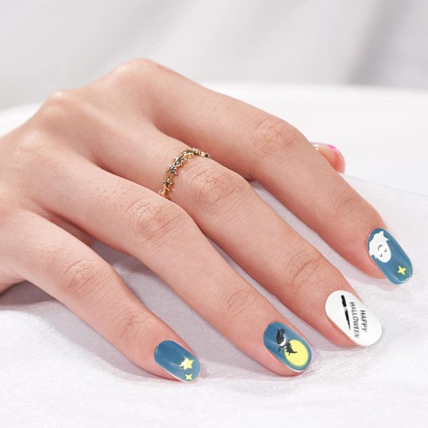 Falska naglar Långa falska naglar på naglar Resin Stick On Nails 12 style 4