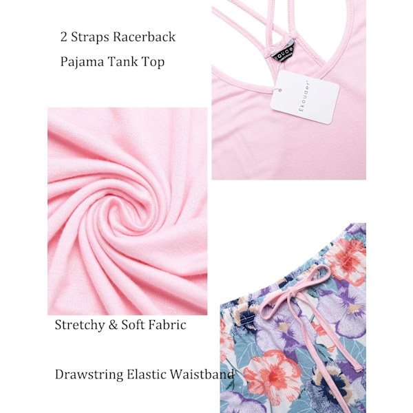 Pyjamas Dam Cami Pyjamas et Ärmlösa nattkläder S