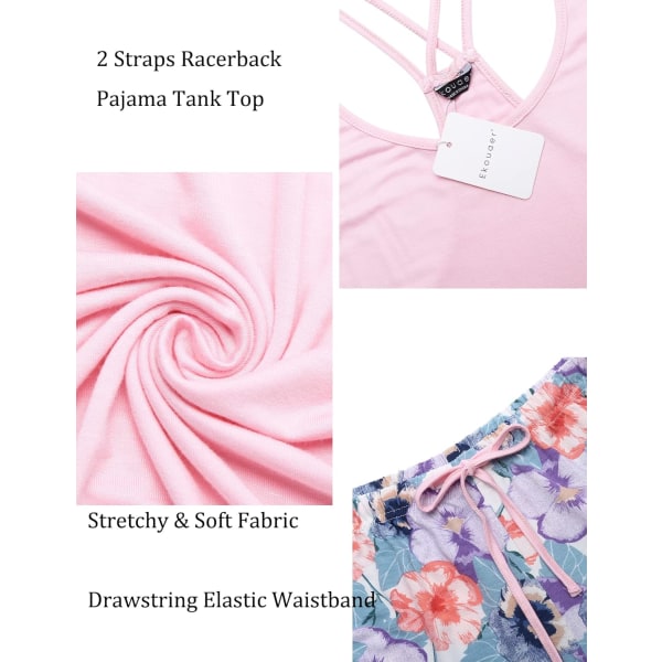 Pyjamas Dam Cami Pyjamas Set Ärmlösa nattkläder L