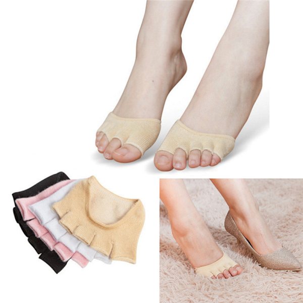 1 par Svedabsorberende Usynlig Blød Fodpleje Unisex Forfod Nu Nude 9*6cm