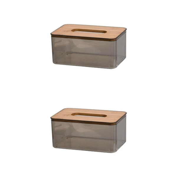 1/2/3/5 Clear För Tissue Box Organizer Fristående för hemmet L 2PCS