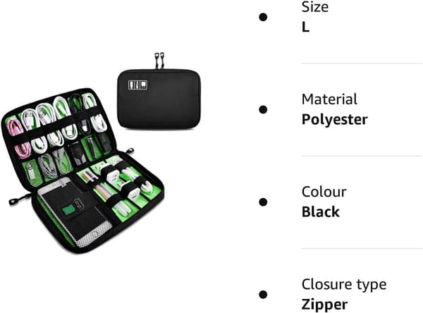 #Tilbehørsveske Reise Elektronikk Organiseringsveske for Power Bank, Lad#