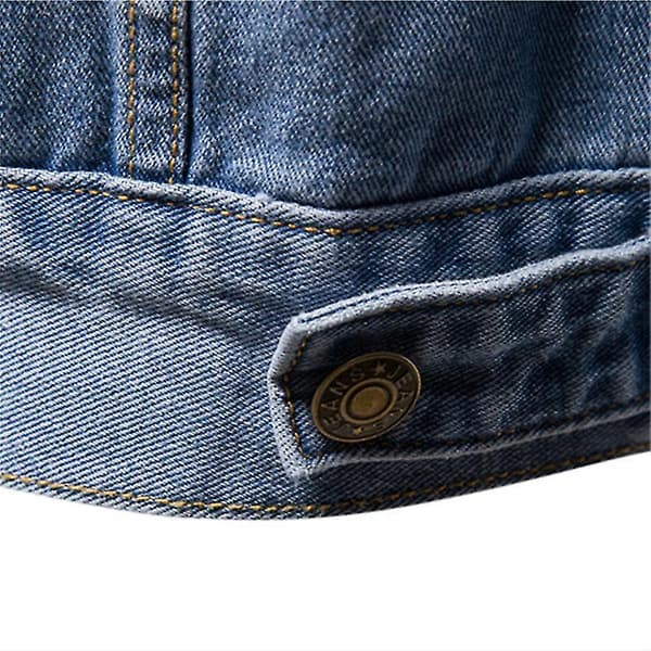 Vår höst, jeansjacka för män Casual Slim Jacka, jeansjacka för herr#axsl1089 Navy Blue M