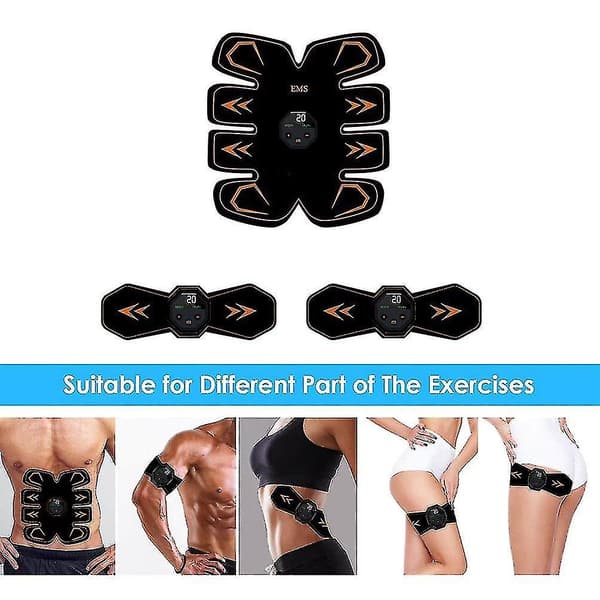 Abs Stimulator Muskeltoner Abs Stimulerende Bælte Abdominal Toner Træningsenhed Til Mænd Kvinde Mave/arm