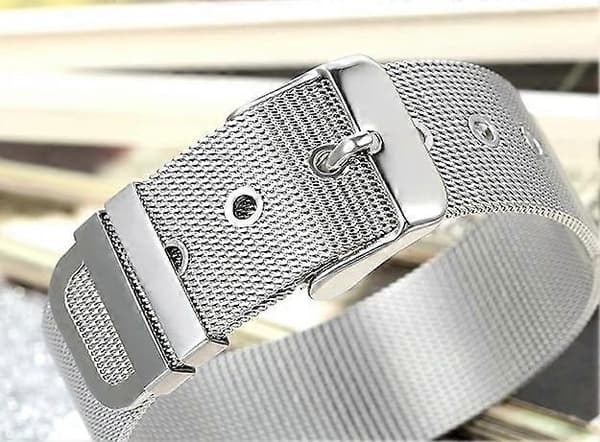 1 st Herr Biker Rostfritt Stål Mesh Kedja Spänne Armring Manschettarmband, 12*235mm