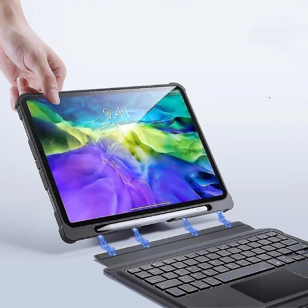 Bluetooth magnetisk avtakbart tastatur med mykt etui for iPad iPad 10.2 2019 2020
